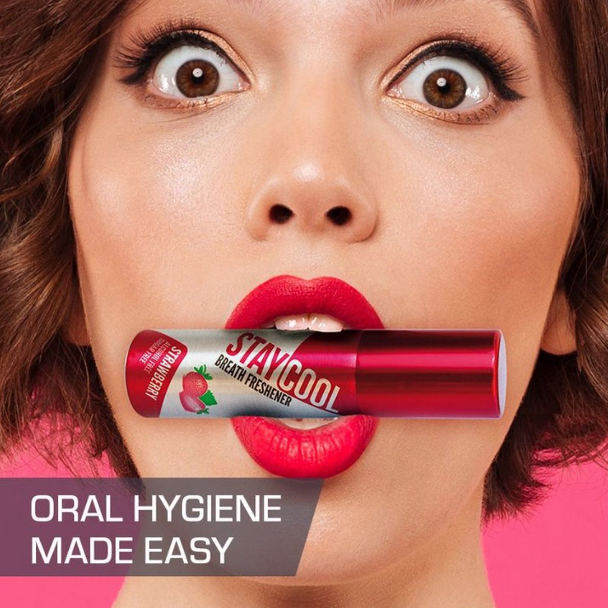 Staycool Strawberry Flavour Mouth Freshener Blister Pack (20ml)