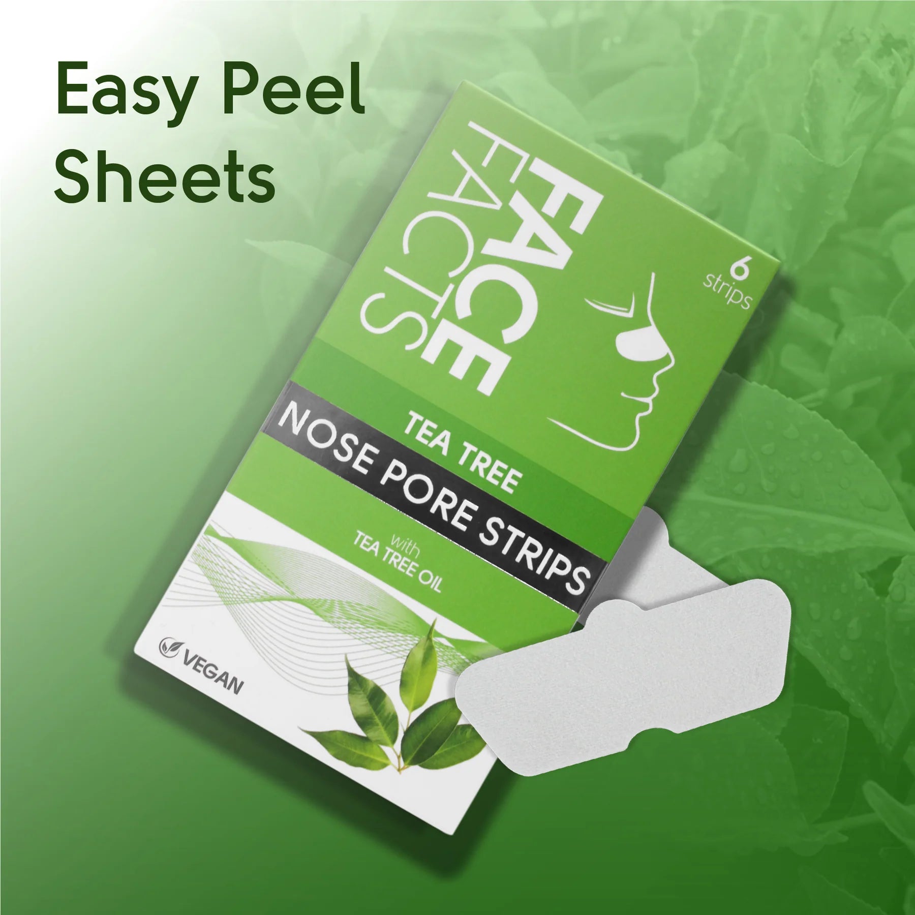 FaceFacts Tea Tree Pore Cleansing Nose Strips 6 Pcs