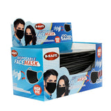 B-Safe Disposable Face Mask – Black  ( 50 Pcs - Individually Packed)