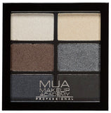 MUA - 6 Shade Palette - Smokey Shadows - Palette of 6 eyeshadows