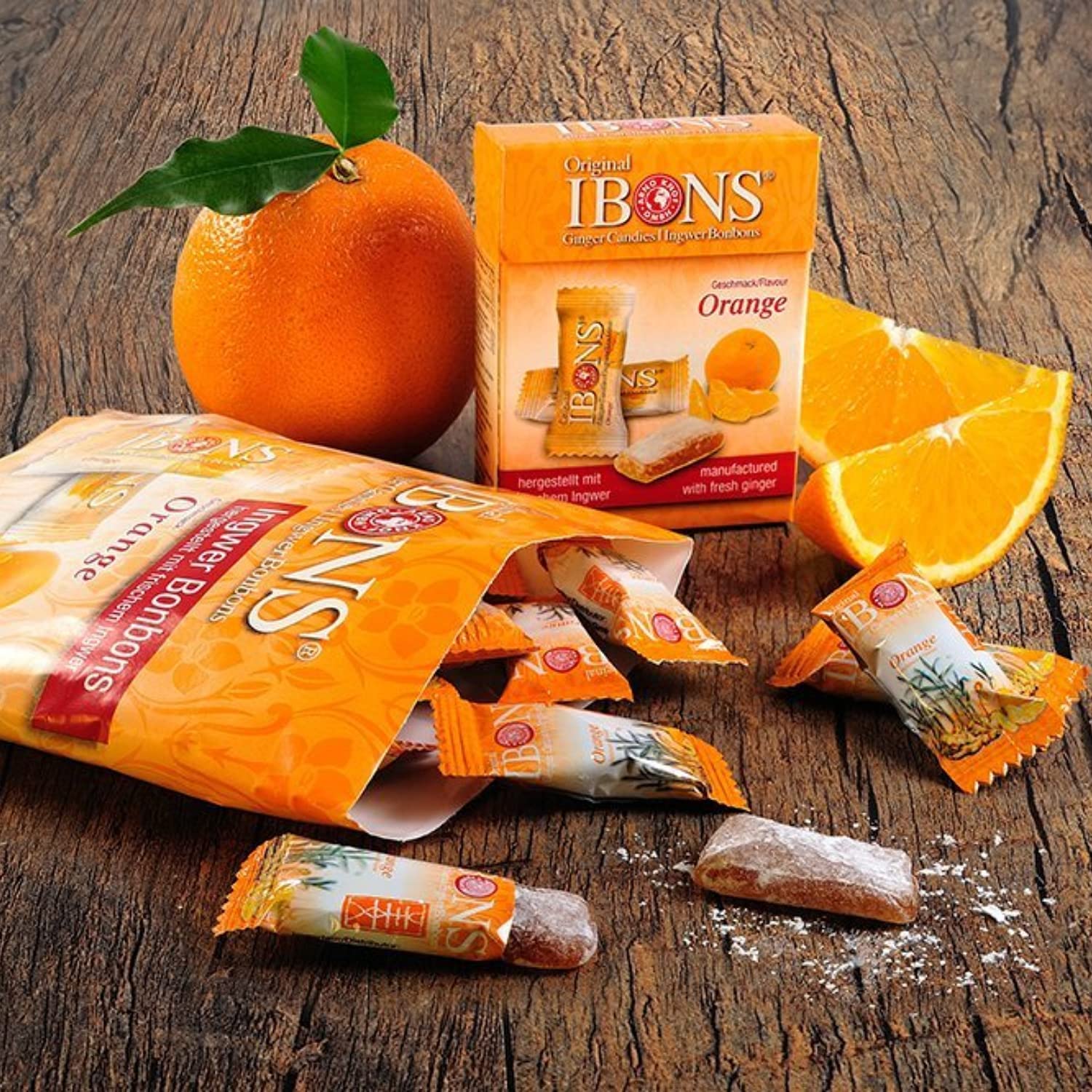 IBONS Ginger Candies - Orange 60g